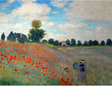 The Poppy Field, 1873-Claude Monet Painting